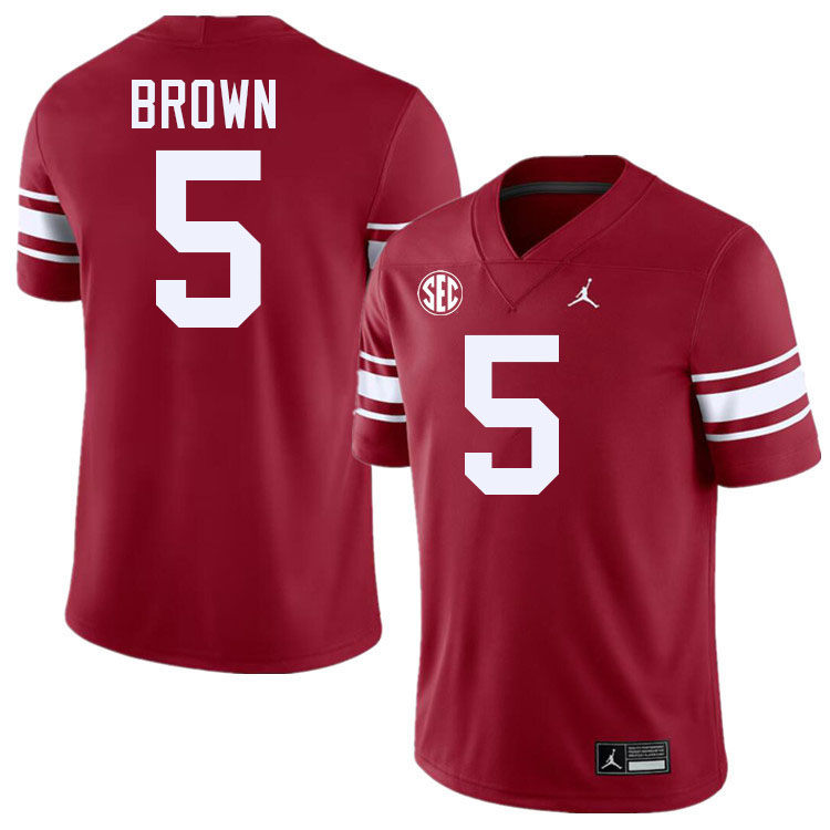 Oklahoma Sooners #5 Hollywood Brown College Football Jerseys,Uniforms-Throwback